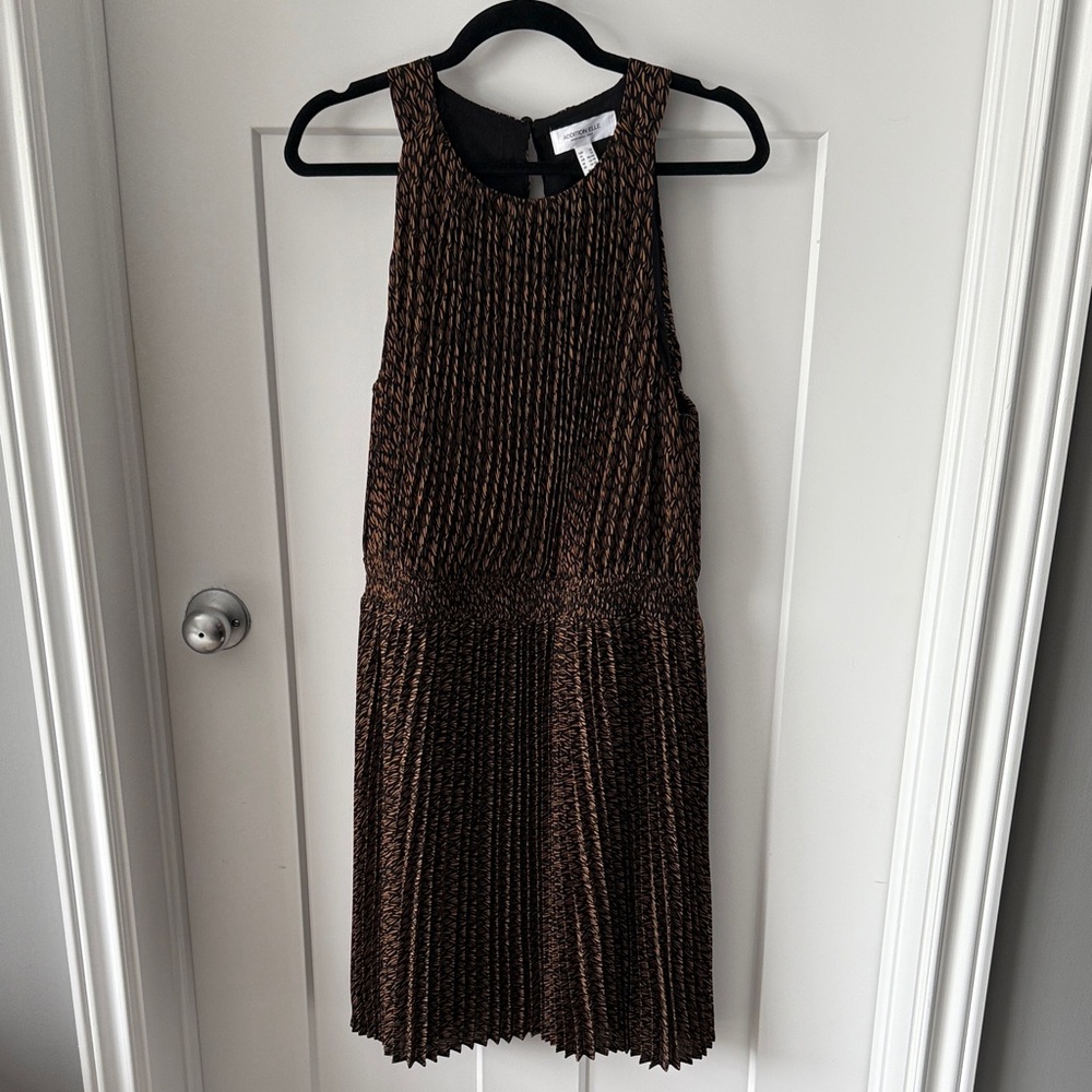 Addition Elle Black and Brown Mini Dress